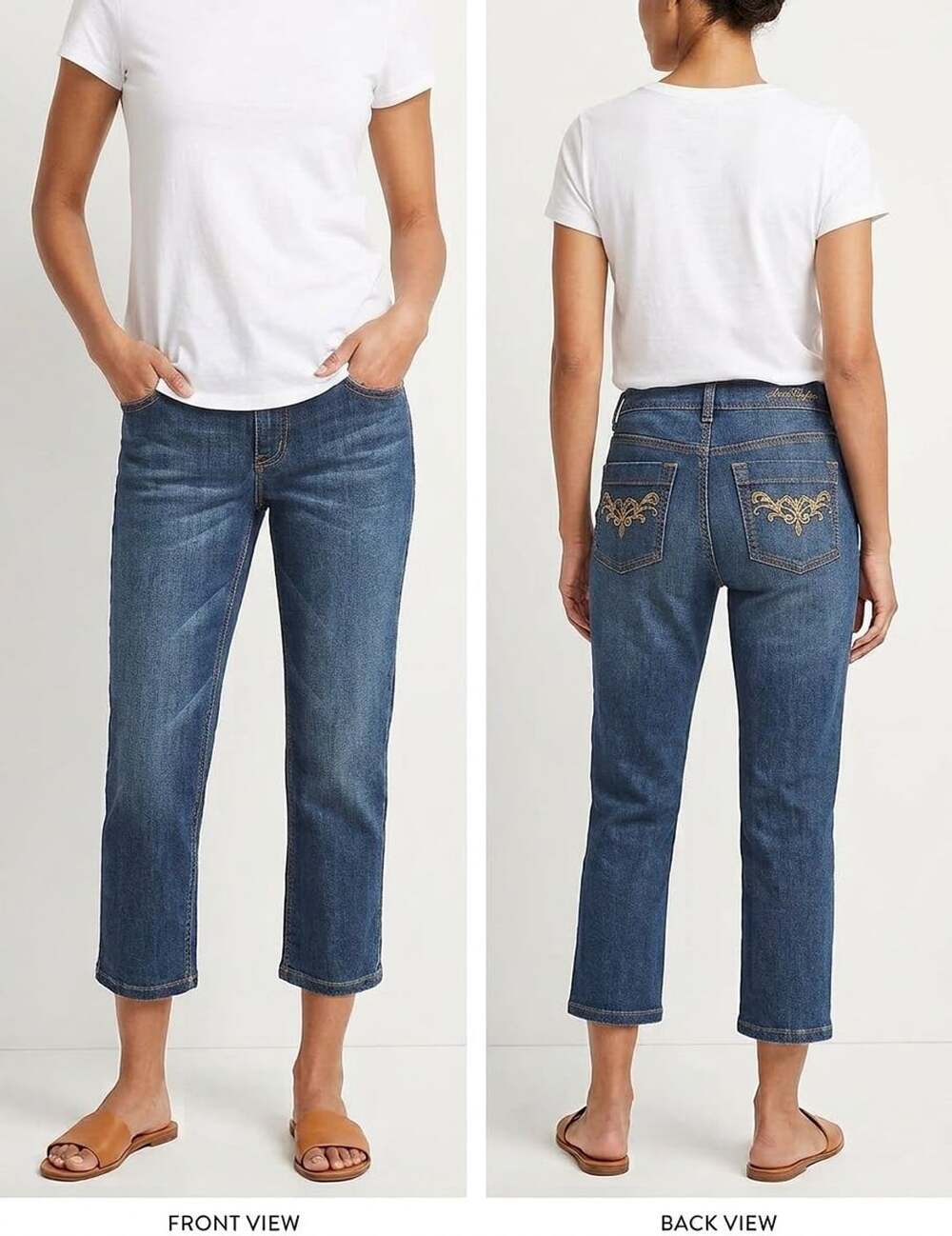 Vintage Y2K Ann Taylor Lindsay Waist Modern Fit Capri Jeans Size 4